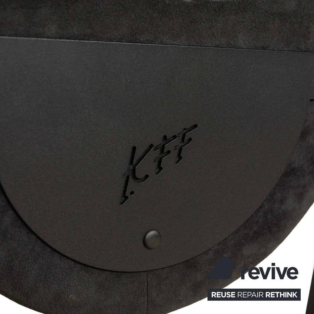 4er Garnitur KFF Sinus Stoff Stuhl Schwarz