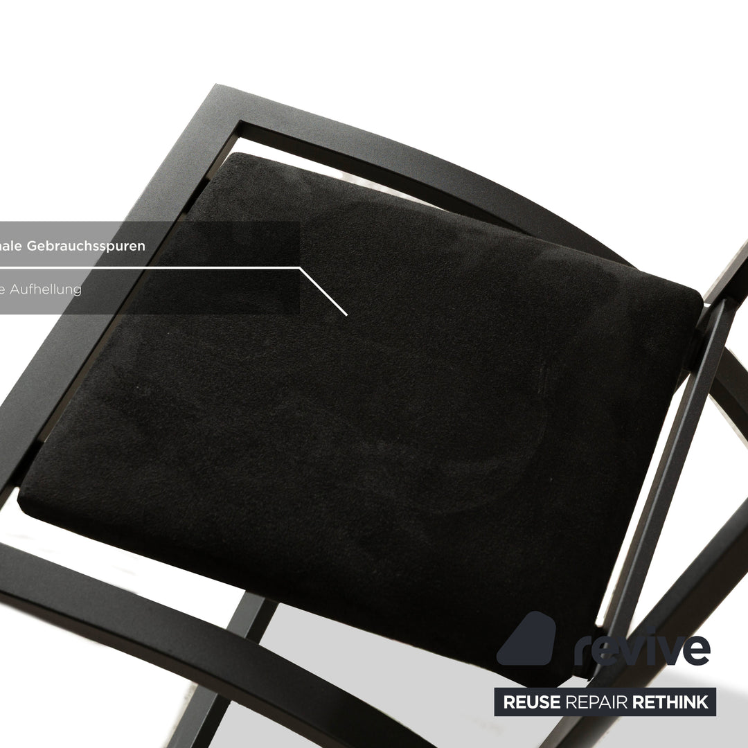 4er Garnitur KFF Sinus Stoff Stuhl Schwarz