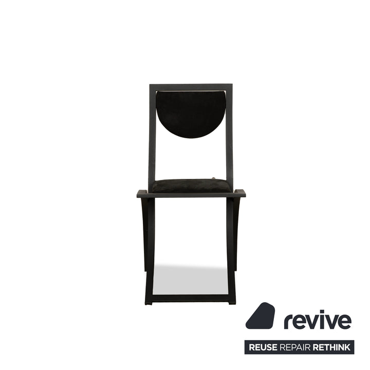 Set of 4 KFF Sinus fabric chairs in black
