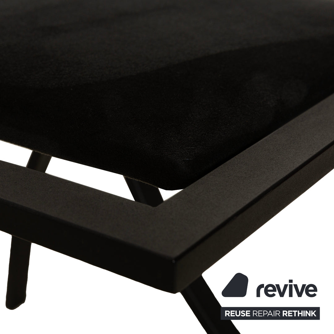 Set of 4 KFF Sinus fabric chairs in black