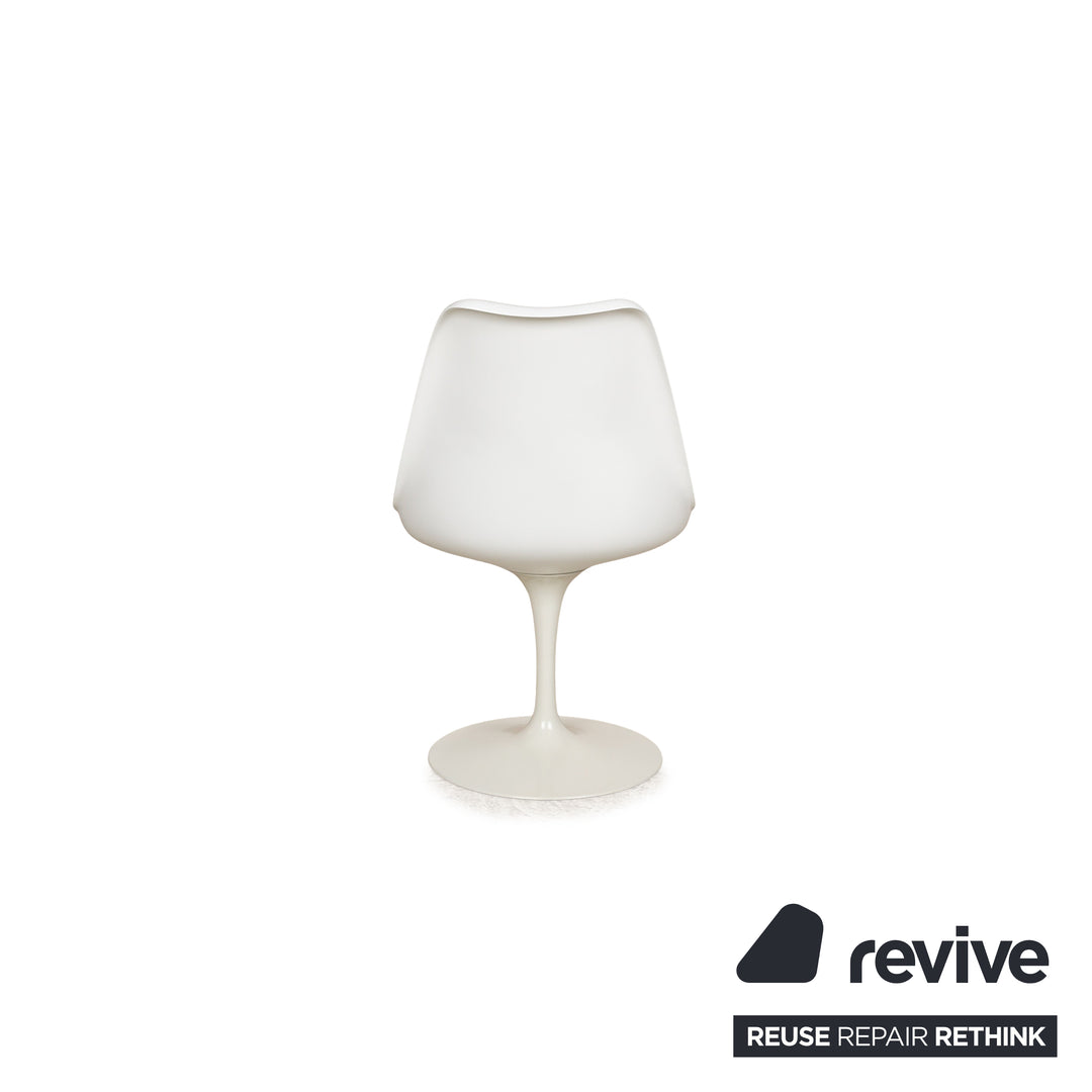 Set of 4 Knoll International Saarinen Tulip Plastic Chairs White Original from 1961