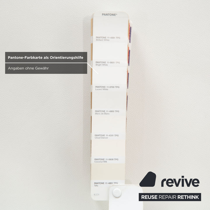 Ensemble de 4 fauteuils en cuir blanc, complet