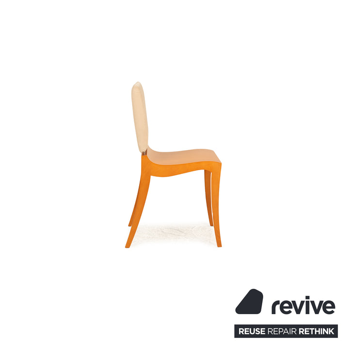 Lot de 4 chaises ligne roset Finn bois salle à manger beige
