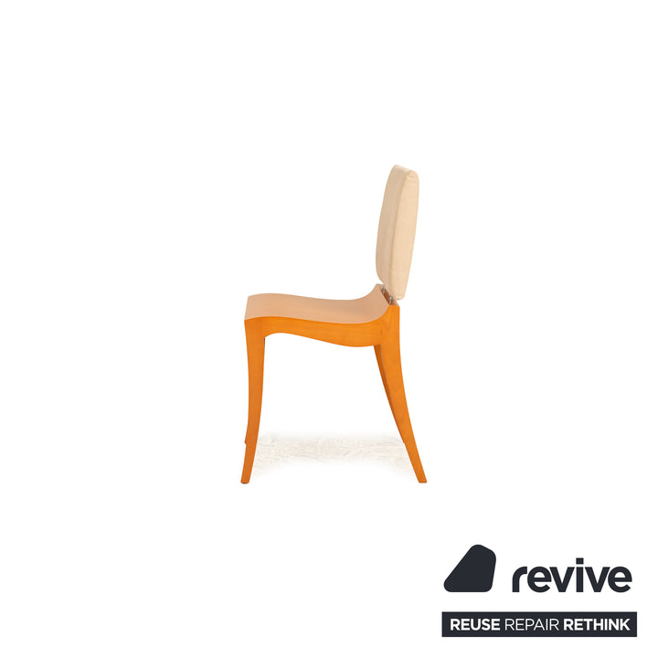 Lot de 4 chaises ligne roset Finn bois salle à manger beige