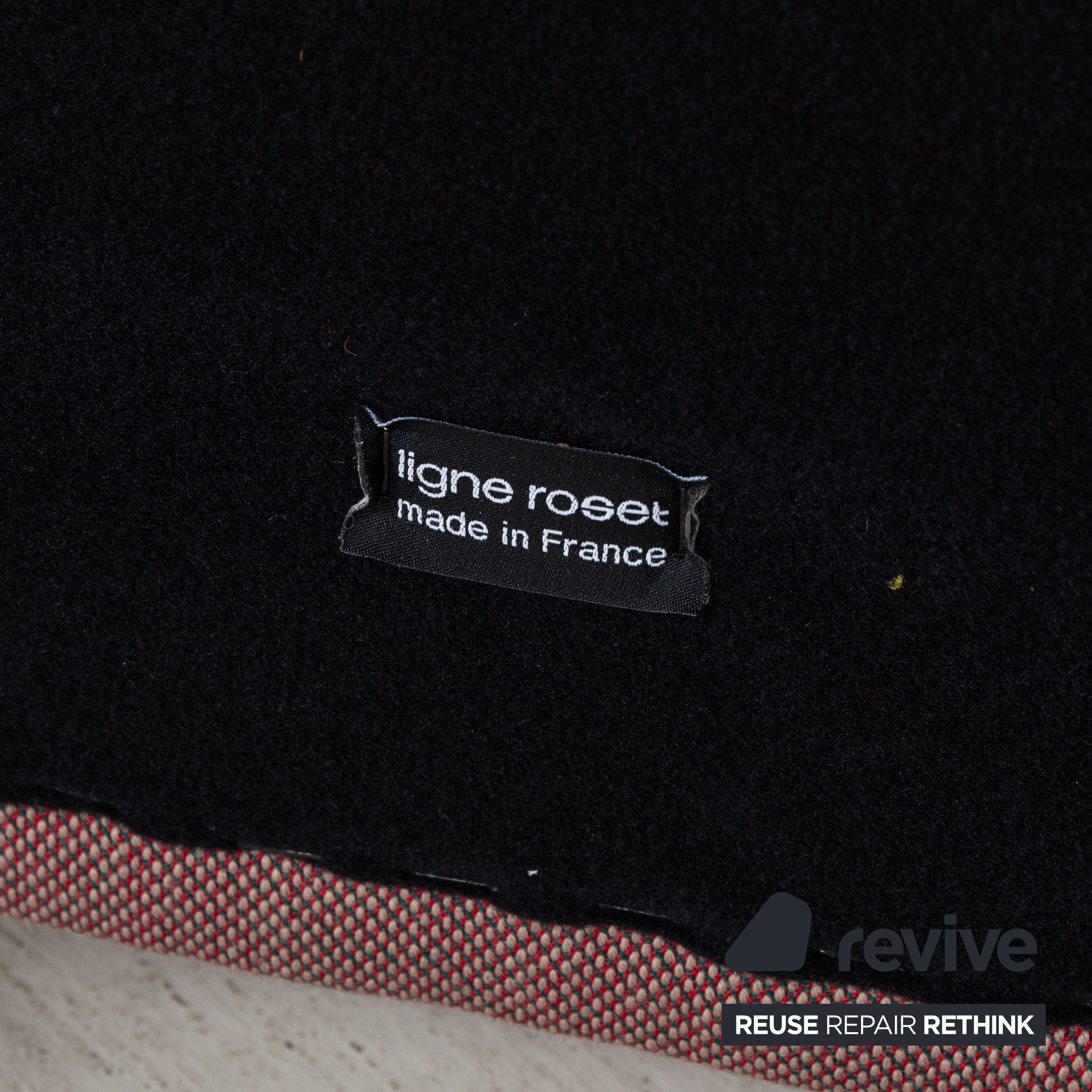 Lot de 4 chaises ligne roset Long Island en tissu rouge vert rosé