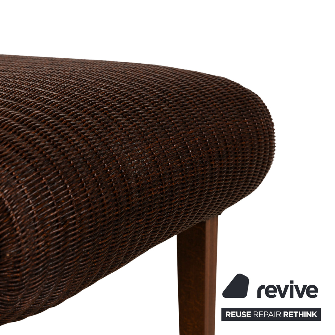 4er Garnitur Lloyd Loom Holz Stuhl Braun Esszimmer