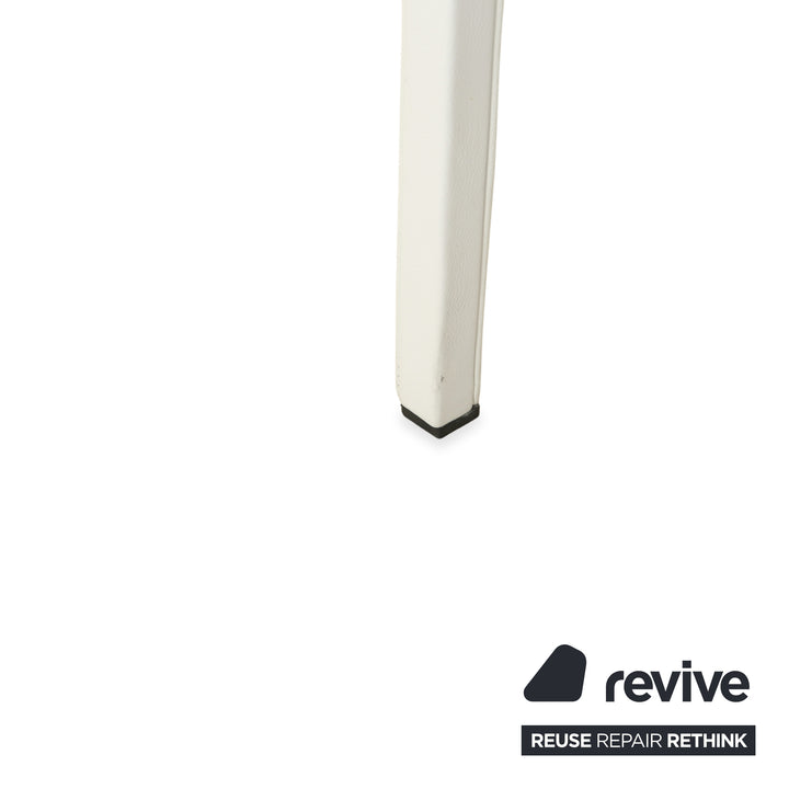 4er Garnitur Leder Stuhl Weiß Komplettset