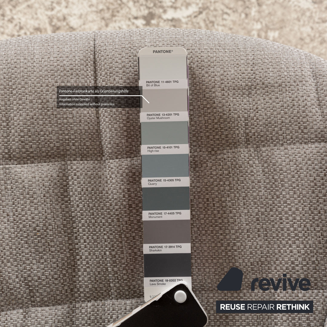 Set of 4 Mdf Italia Flow Chair Fabric Grey manual function