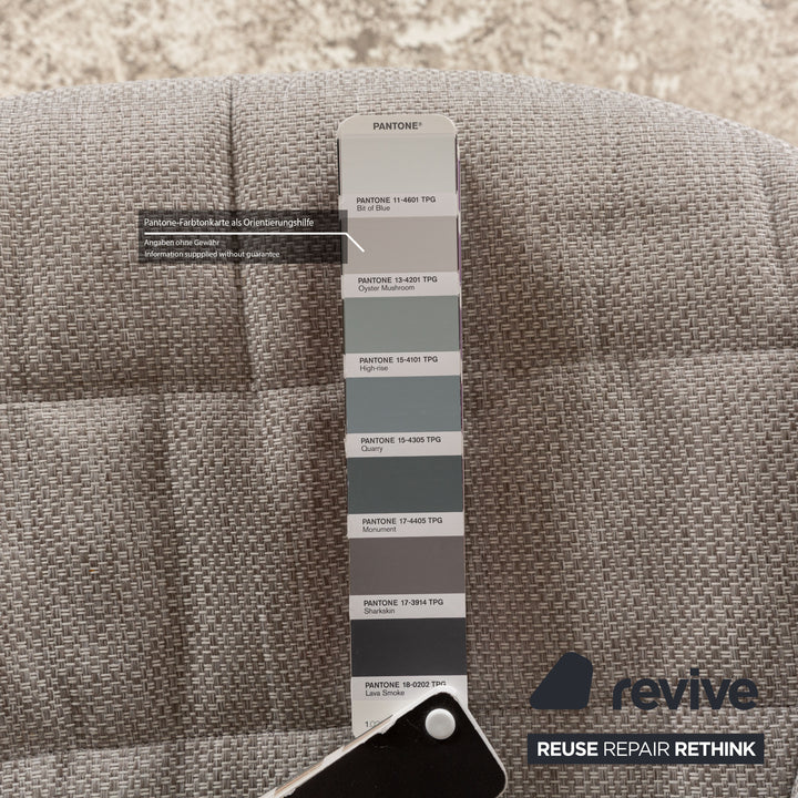Set of 4 Mdf Italia Flow Chair Fabric Grey manual function