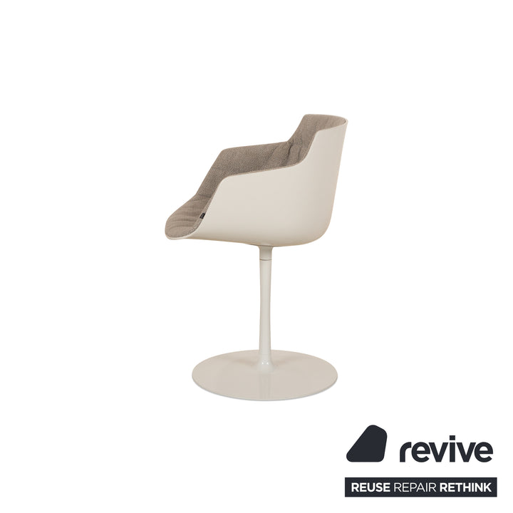 Set of 4 Mdf Italia Flow Chair Fabric Grey manual function
