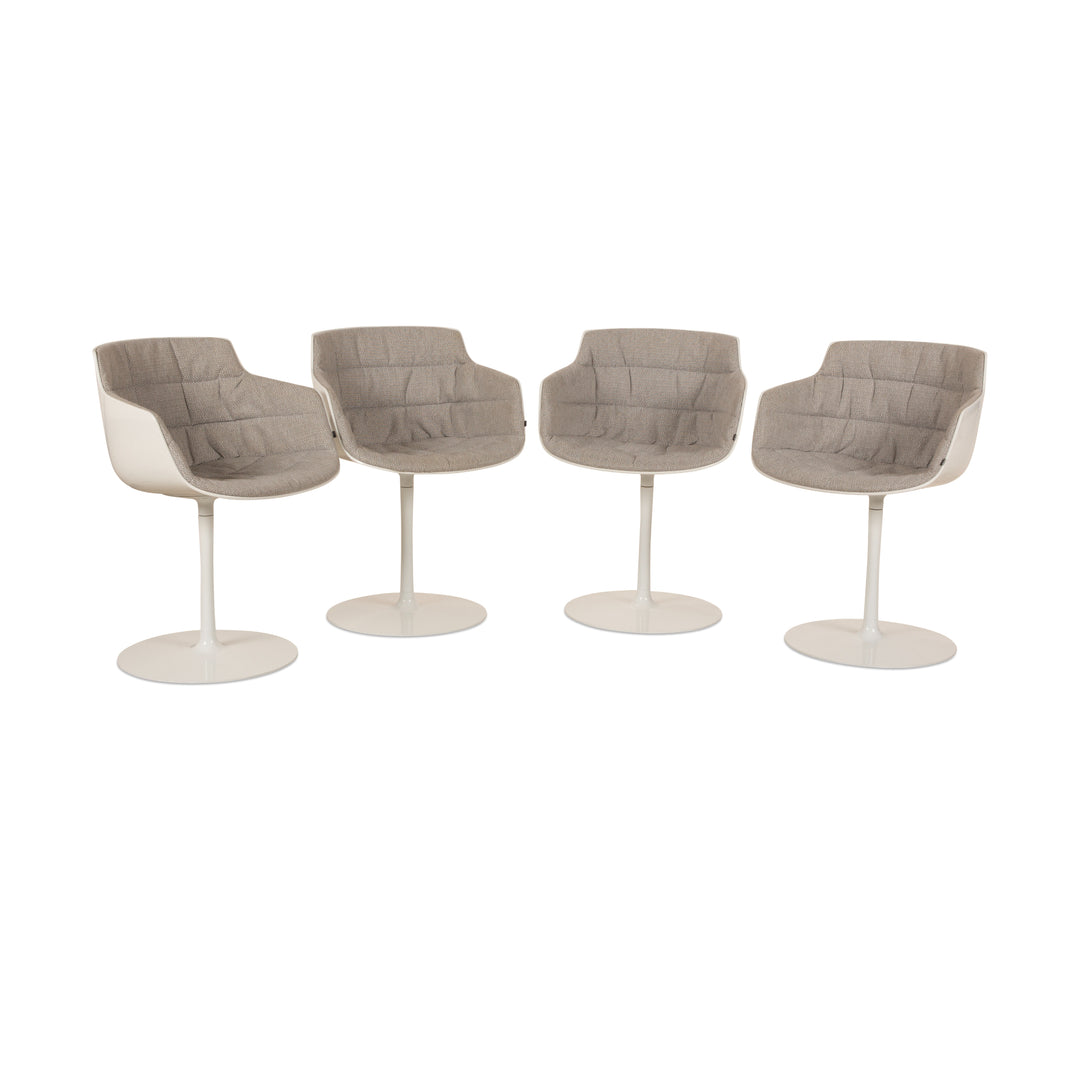 Lot de 4 Chaises Mdf Italia Flow Tissu Gris fonction manuelle