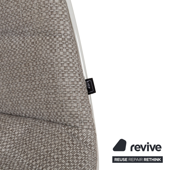 Set of 4 Mdf Italia Flow Chair Fabric Grey manual function