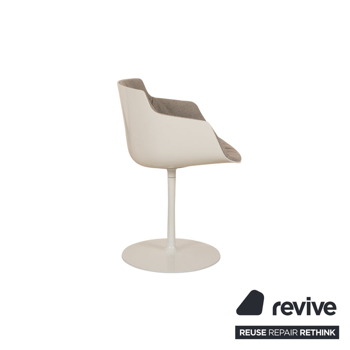 Set of 4 Mdf Italia Flow Chair Fabric Grey manual function