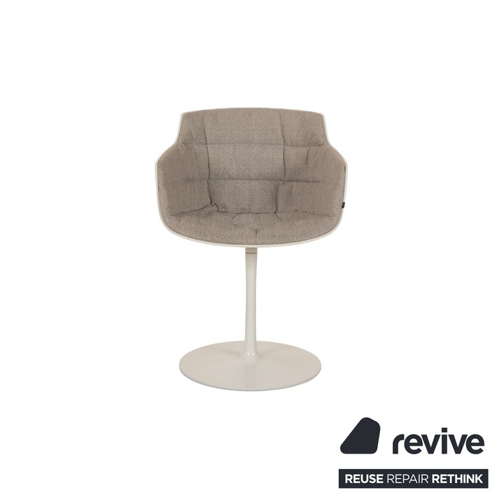 Set of 4 Mdf Italia Flow Chair Fabric Grey manual function