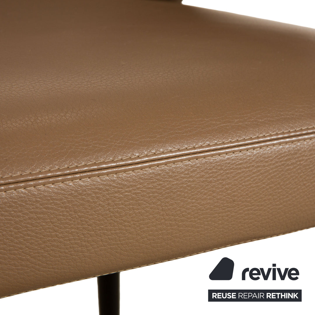 4er Garnitur Minotti Aston Leder Stuhl Braun Kaffee Esszimmer