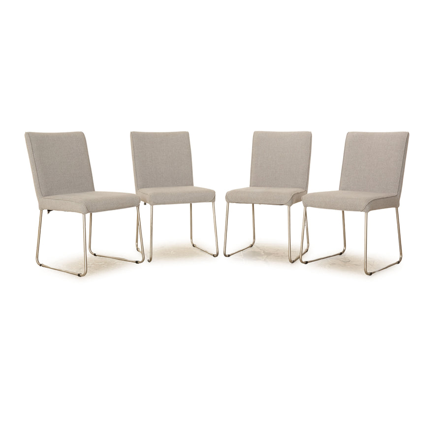 Set of 4 Now! by Hülsta fabric chair gray dining room