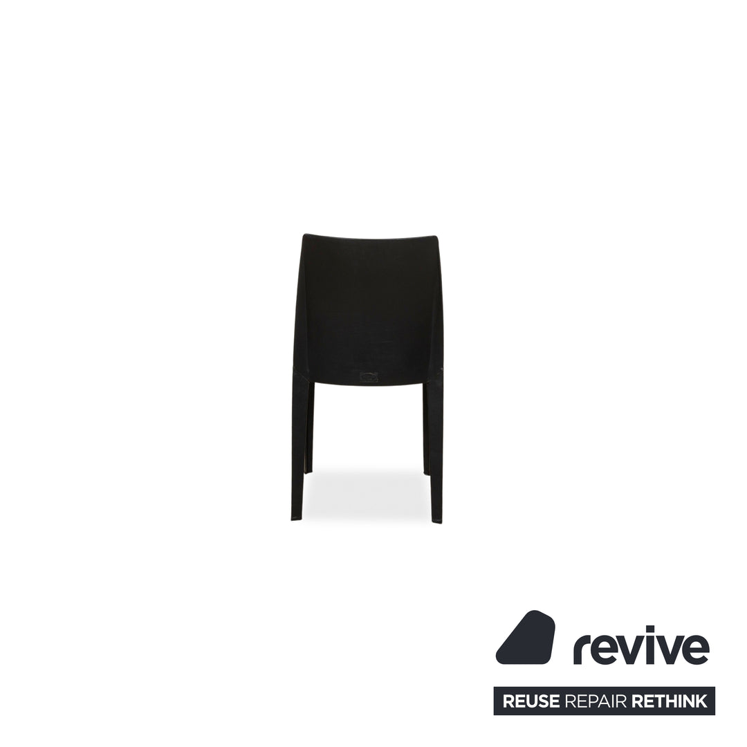 Lot de 4 chaises Poltrona Frau Lola en cuir noir