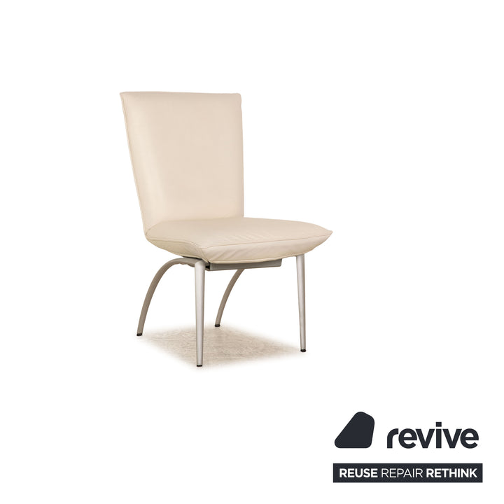 4er Garnitur Rolf Benz 7000 Leder Stuhl Creme
