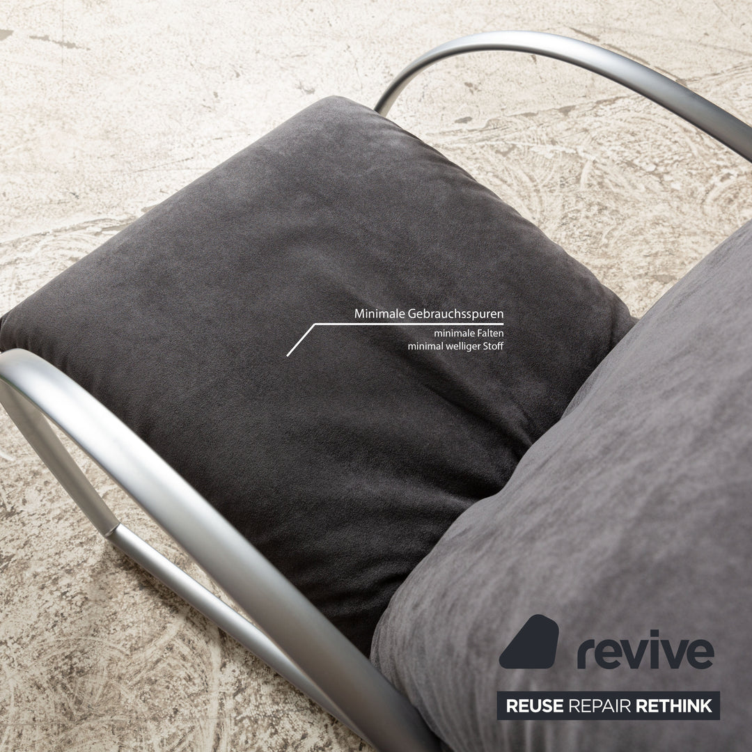 Lot de 4 chaises Rolf Benz 7600 en tissu gris