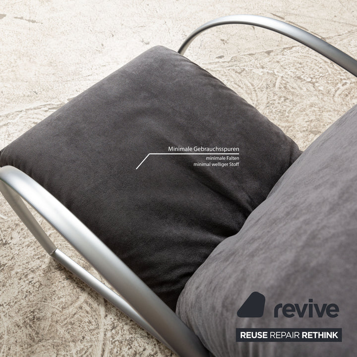 Lot de 4 chaises Rolf Benz 7600 en tissu gris