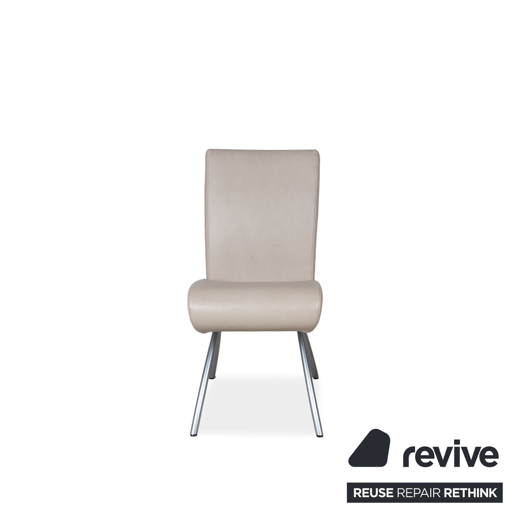 4er Garnitur Rolf Benz 8100 Leder Stuhl Beige