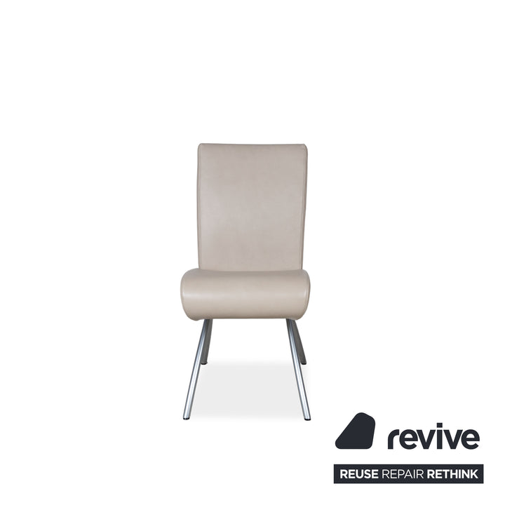 4er Garnitur Rolf Benz 8100 Leder Stuhl Beige
