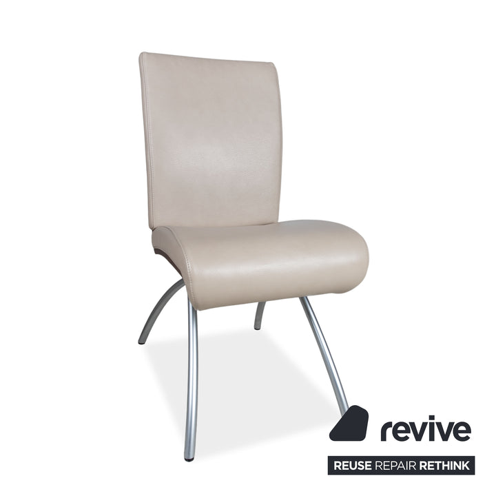 4er Garnitur Rolf Benz 8100 Leder Stuhl Beige