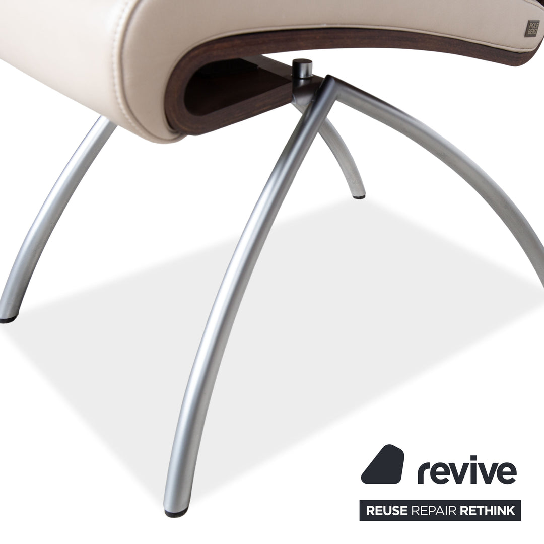 4er Garnitur Rolf Benz 8100 Leder Stuhl Beige