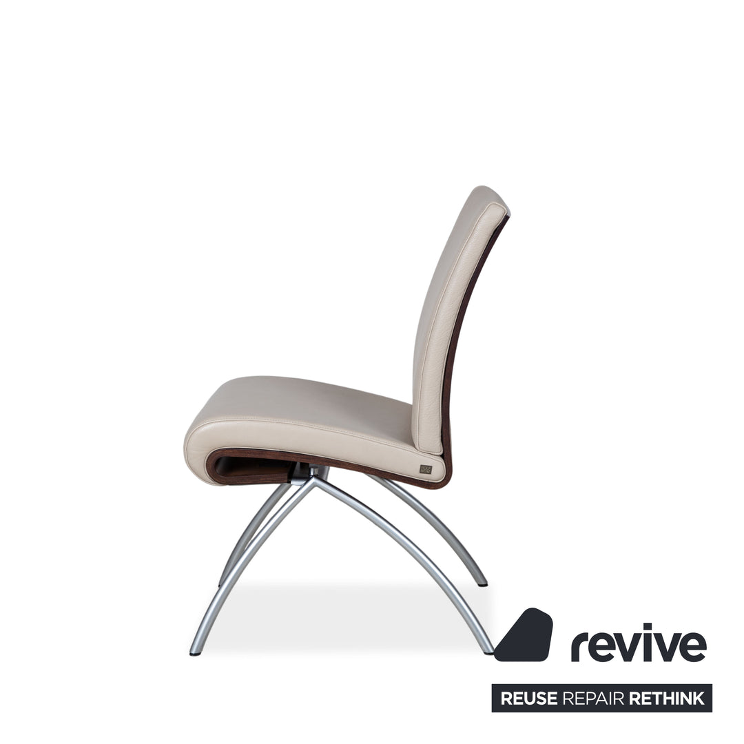 4er Garnitur Rolf Benz 8100 Leder Stuhl Beige