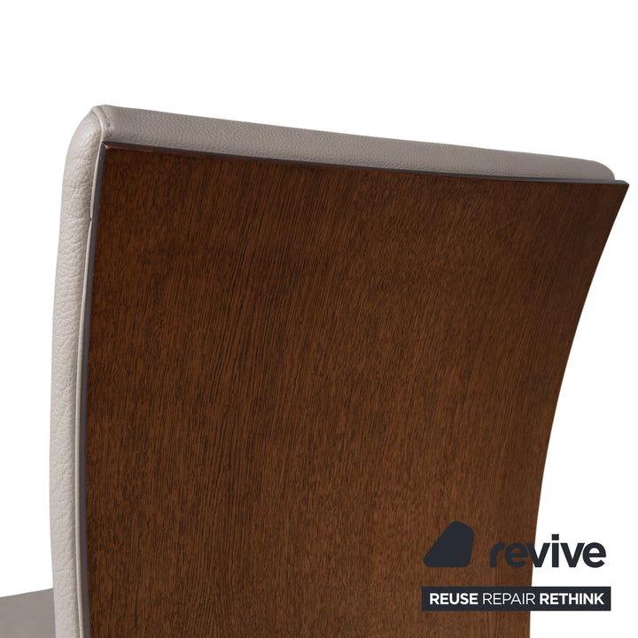 4er Garnitur Rolf Benz 8100 Leder Stuhl Beige