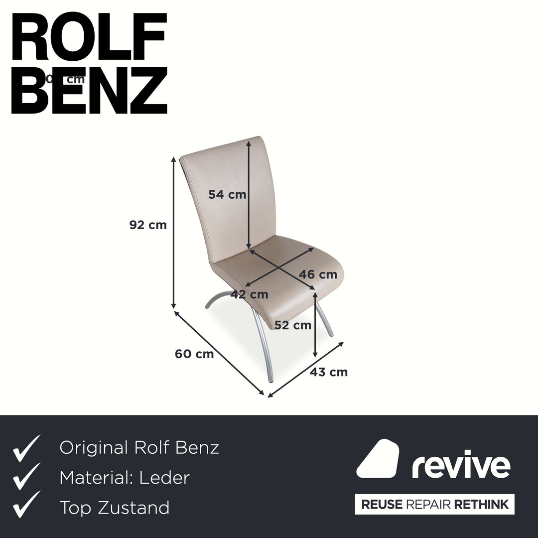 Rolf Benz 8100 Leather Chair Set (Beige)