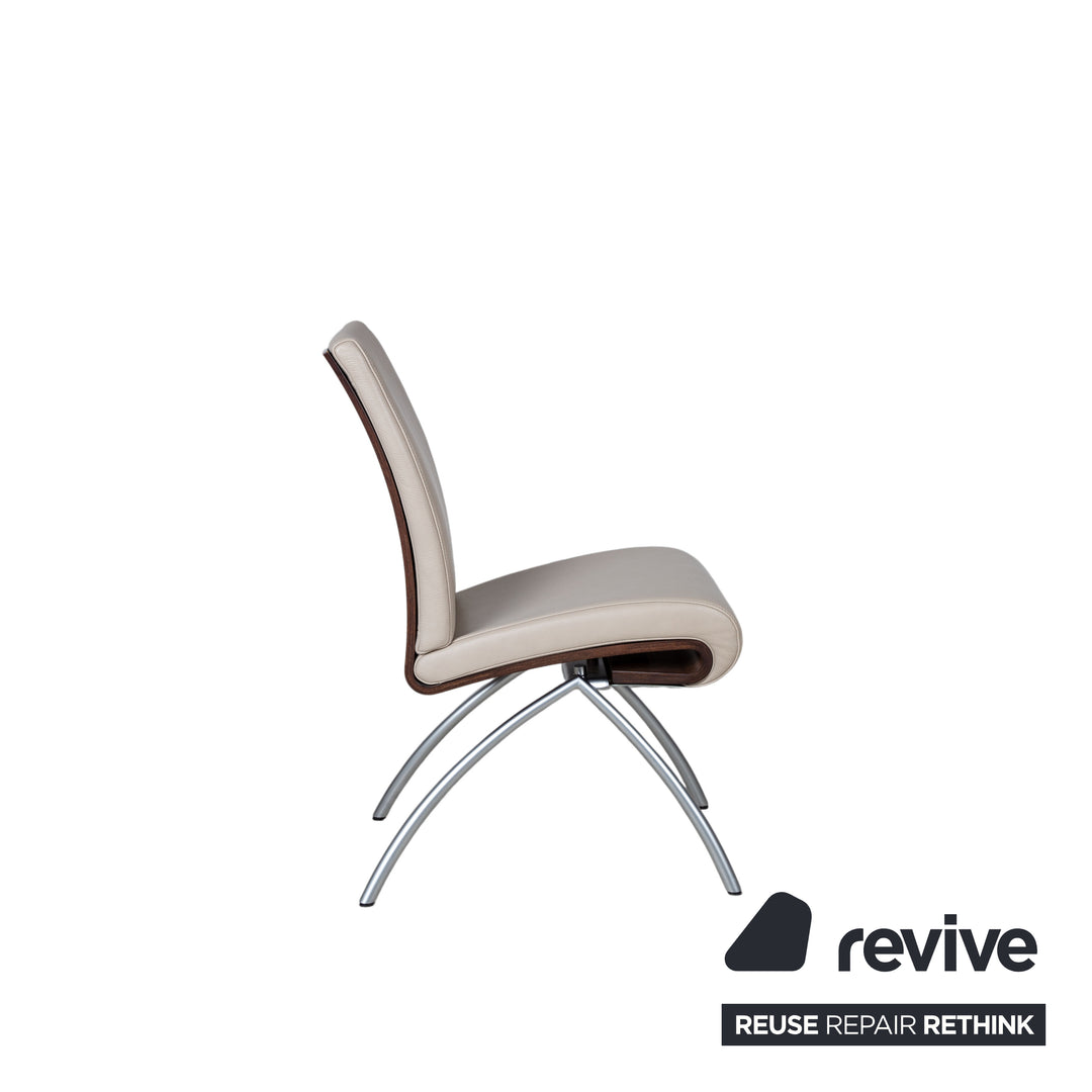 4er Garnitur Rolf Benz 8100 Leder Stuhl Beige