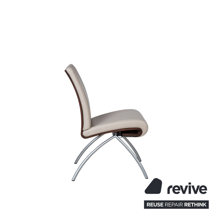 4er Garnitur Rolf Benz 8100 Leder Stuhl Beige