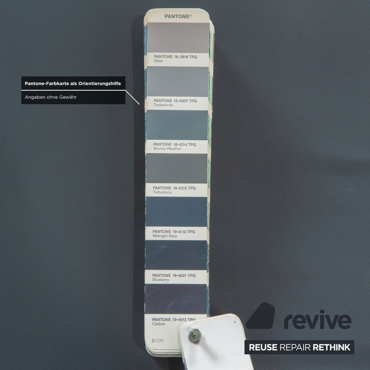 Set of 4 Ronald Schmitt leather cantilever chairs, blue and navy