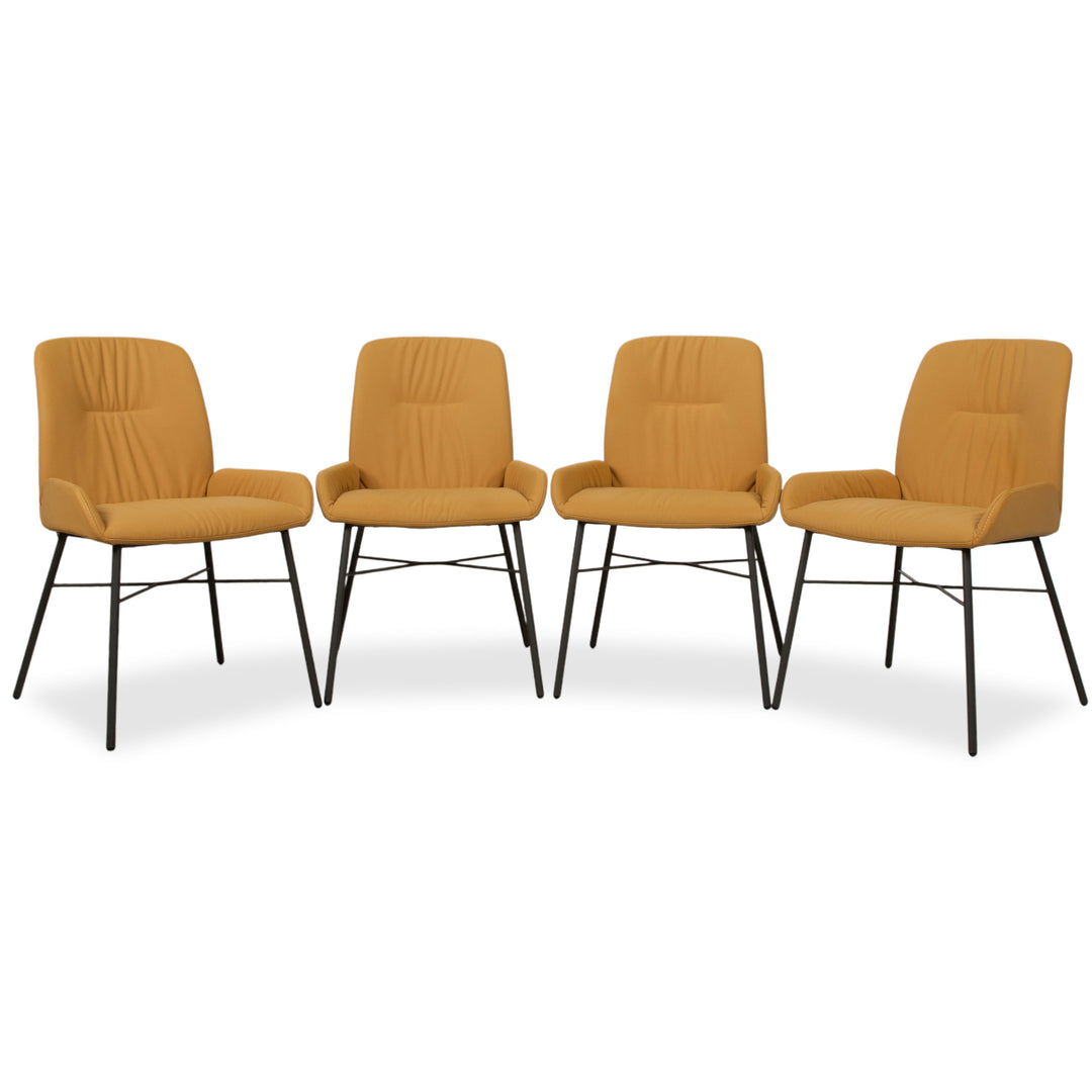 Hülsta Stuhl - 4er Set S1000 Gelb Stoff