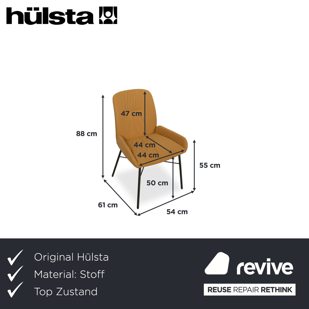 4er Garnitur S1000 Leder Stuhl Gelb Senf Esszimmer