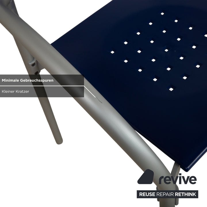 4er Garnitur Segis Breeze Kunststoff Stuhl Blau by Carlo Bartoli