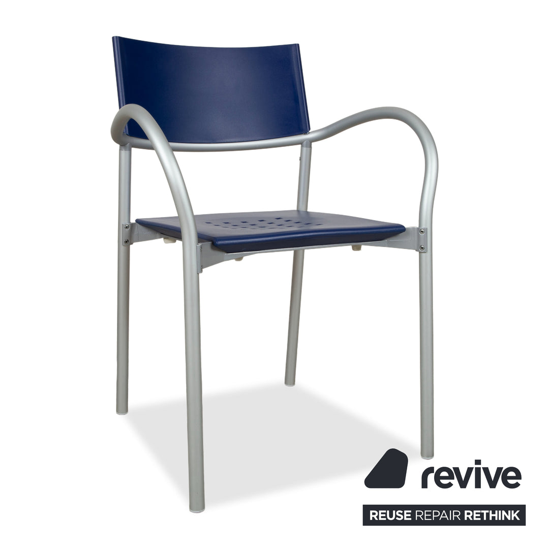 4er Garnitur Segis Breeze Kunststoff Stuhl Blau by Carlo Bartoli