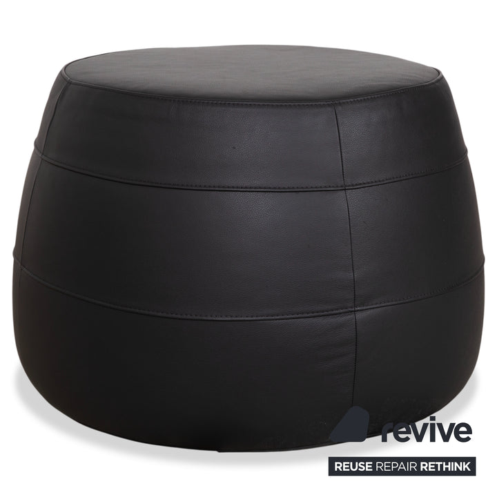 4er Garnitur Signet Mailo Leder Stuhl Hocker Braun Grau Esszimmer