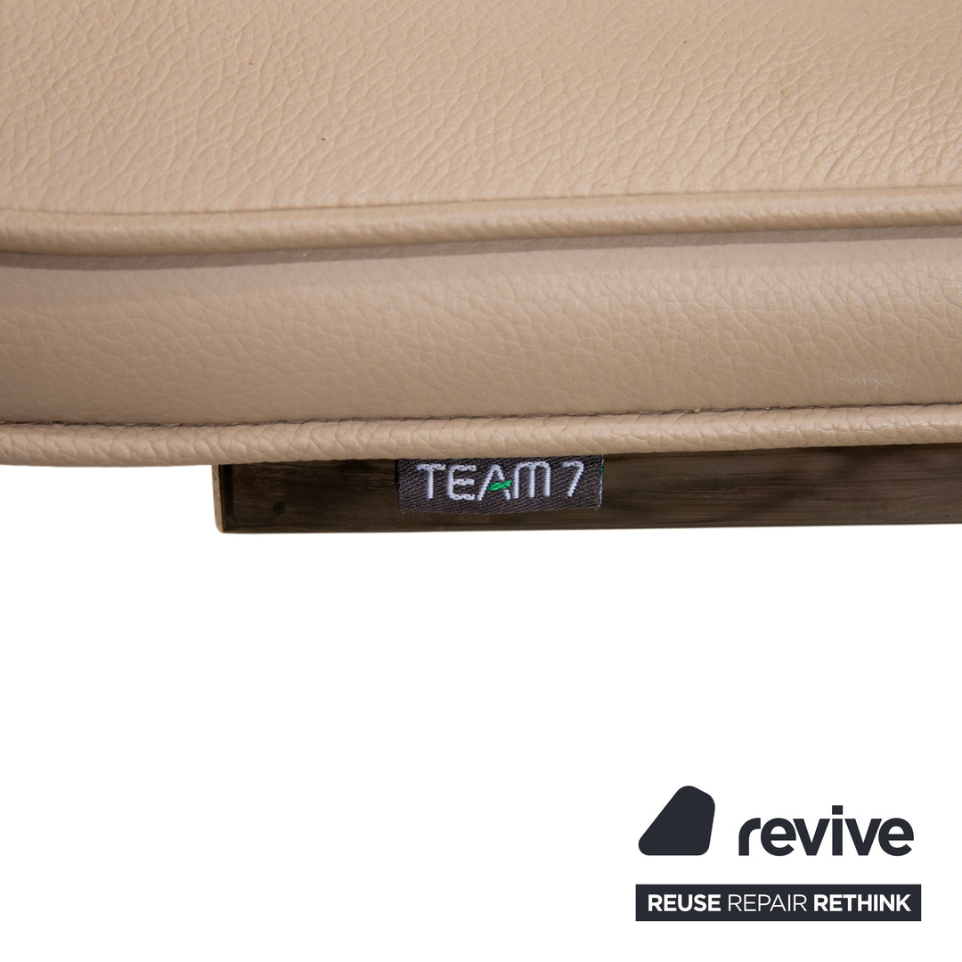 4er Garnitur Team 7 Magnum Beige Braun Leder Stuhl Chrom Esszimmer