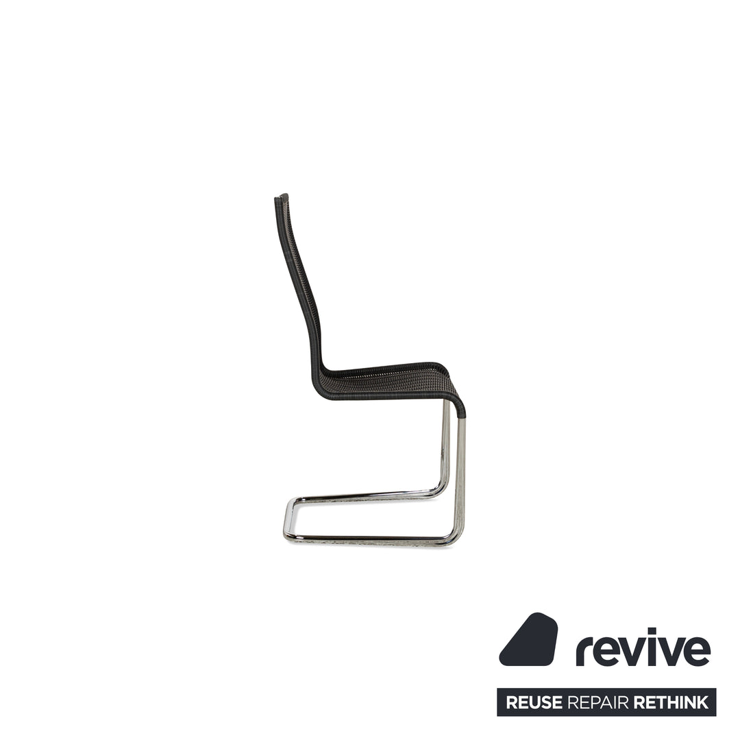 Set of 4 Tecta B25 plastic chairs anthracite cantilever