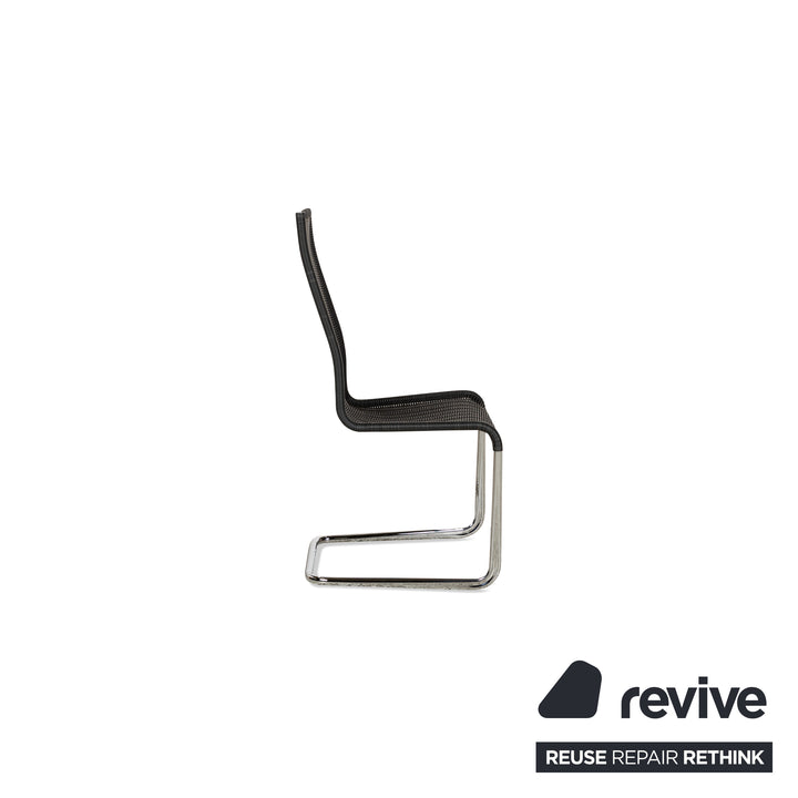 Set of 4 Tecta B25 plastic chairs anthracite cantilever