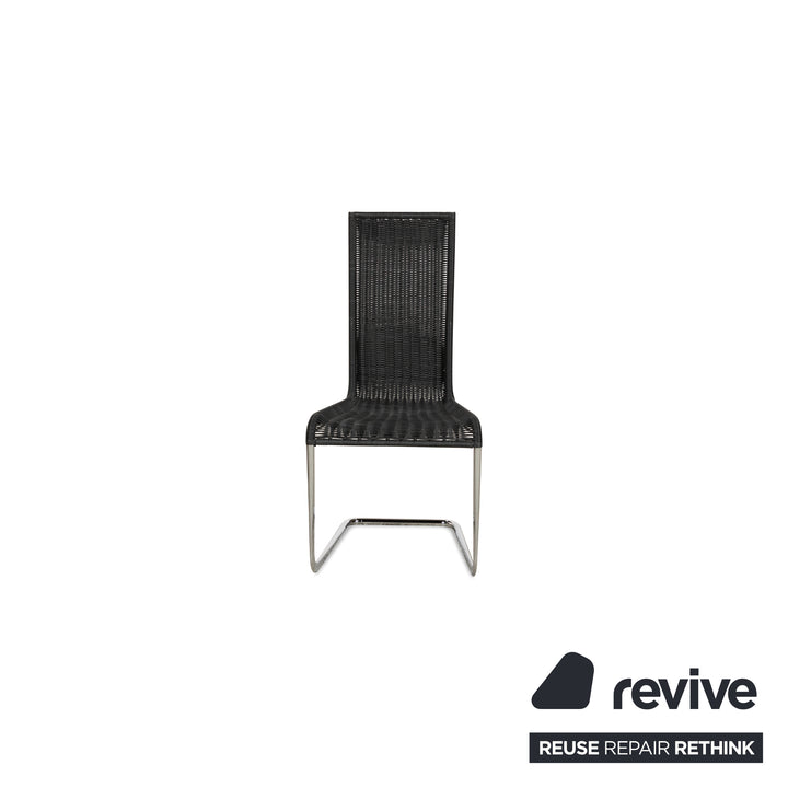 Set of 4 Tecta B25 plastic chairs anthracite cantilever