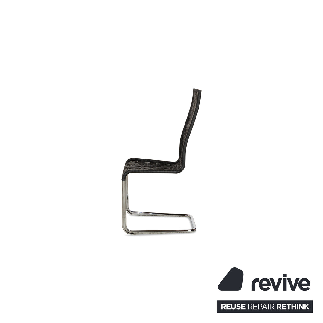 Set of 4 Tecta B25 plastic chairs anthracite cantilever
