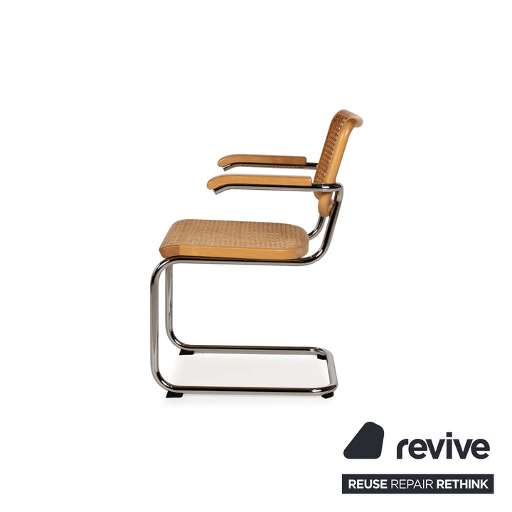 Lot de 4 chaises en bois Thonet S64 V marron salle à manger