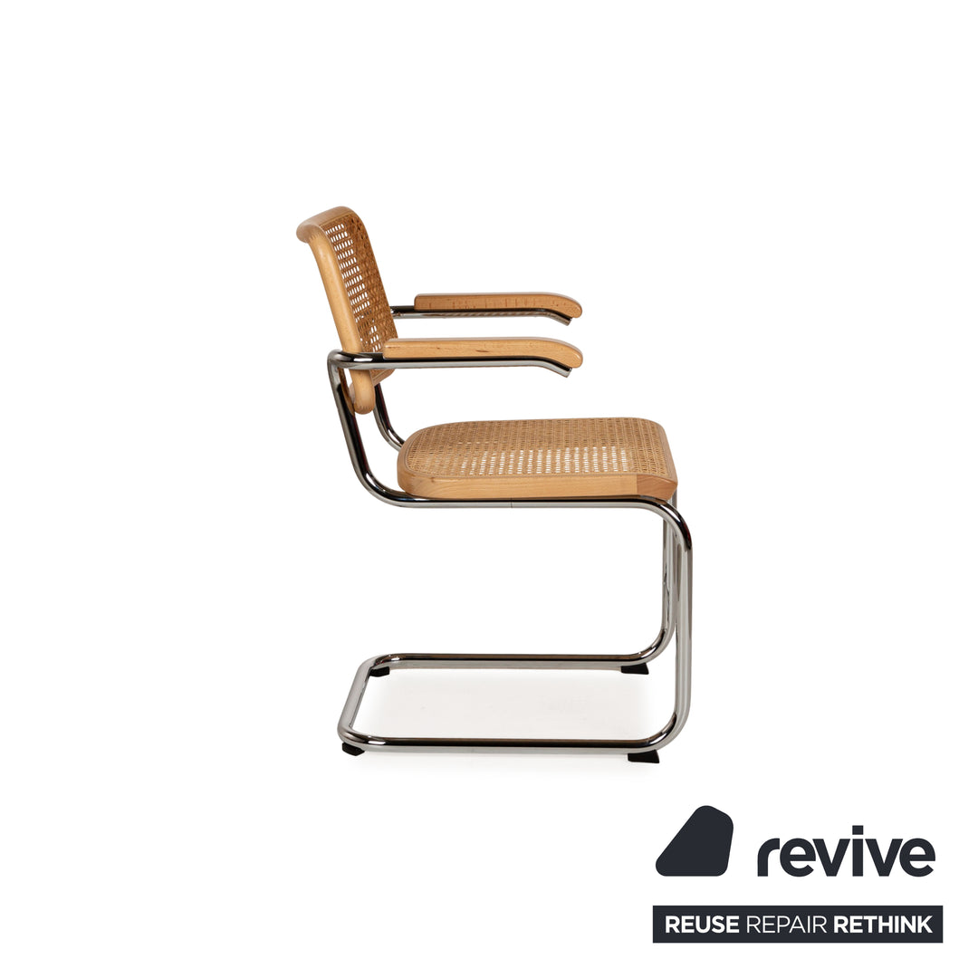 Lot de 4 chaises en bois Thonet S64 V marron salle à manger