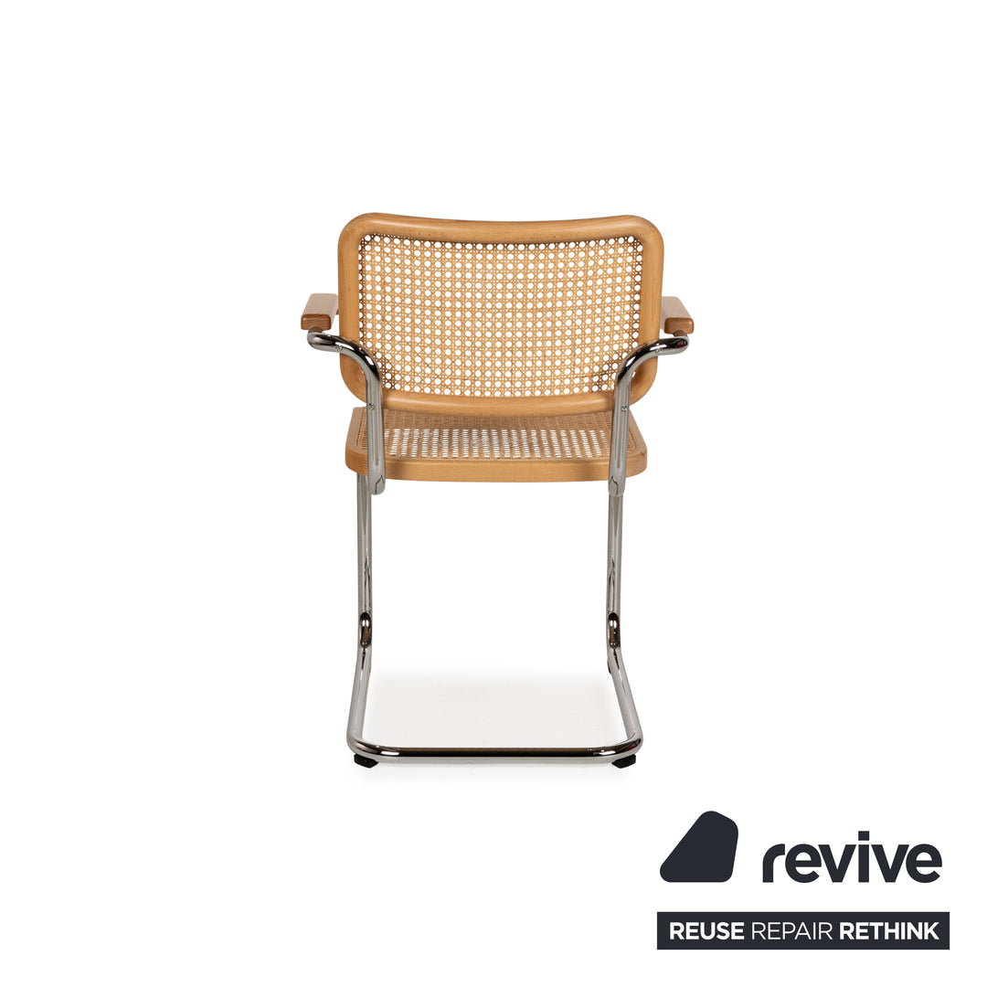 Lot de 4 chaises en bois Thonet S64 V marron salle à manger