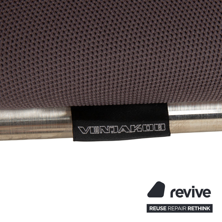 4er Garnitur Venjakob Lilli Stoff Stuhl Freischwinger Grau Braun