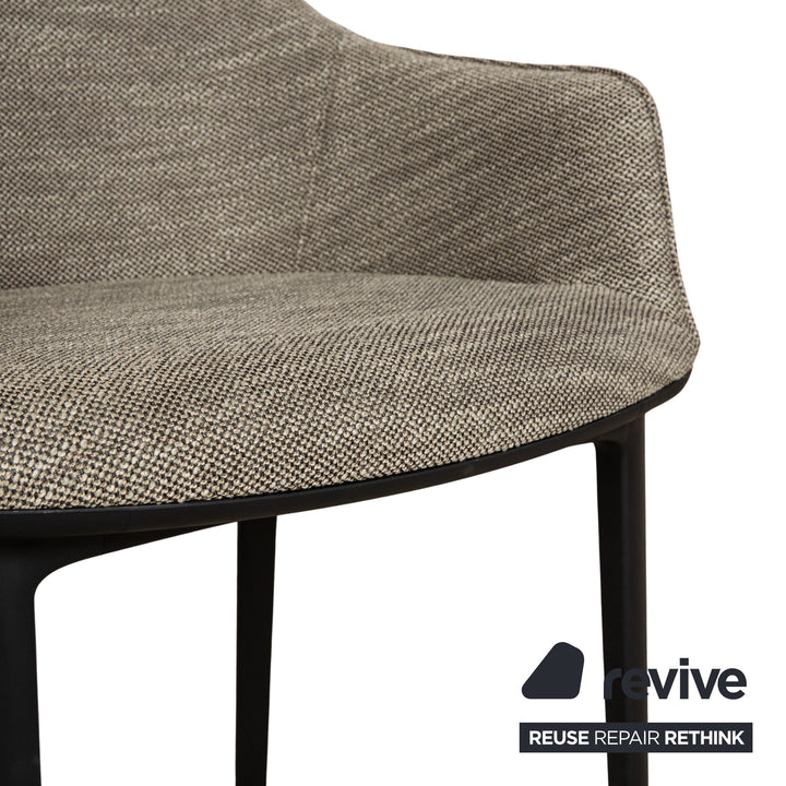 Lot de 4 chaises Vitra Organic Conference DAX HAL Shell en tissu vert gris