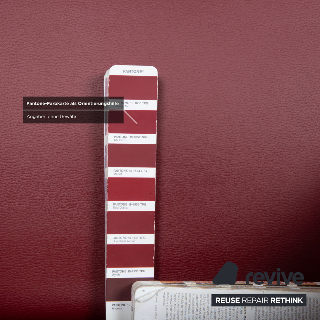 4er Garnitur Walter Knoll Jason Leder Stuhl Rot Freischwinger
